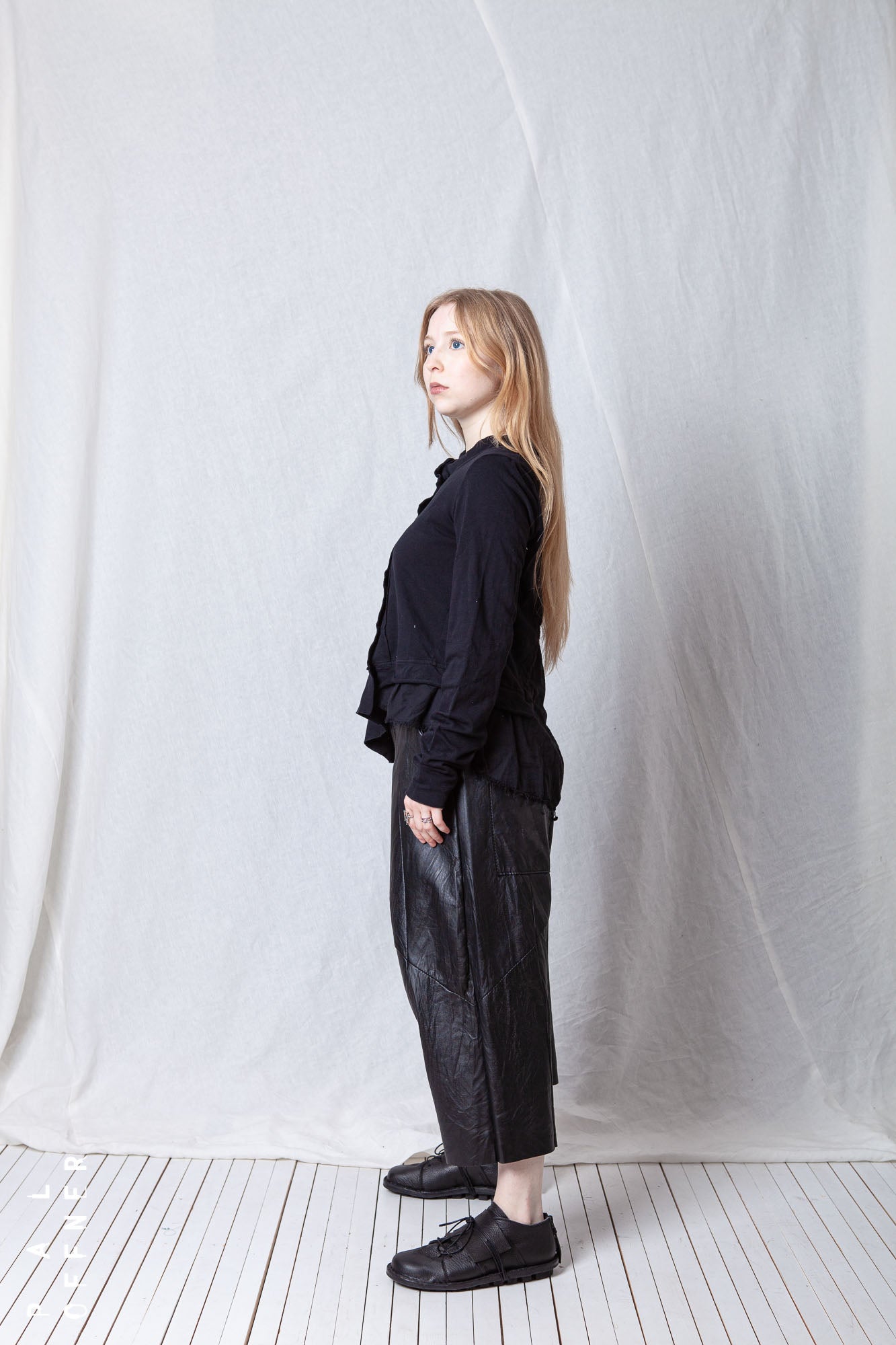 Patched Cropped Jacket_Cotton Sweat + Voile
