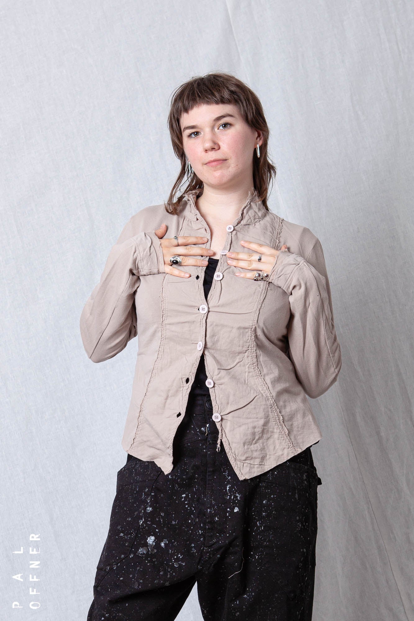 Patched Mini Penguin Jacket_Cotton Sweat