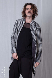 Penguin Coat_Checked Cotton Mix