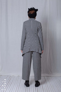 Penguin Coat_Checked Cotton Mix