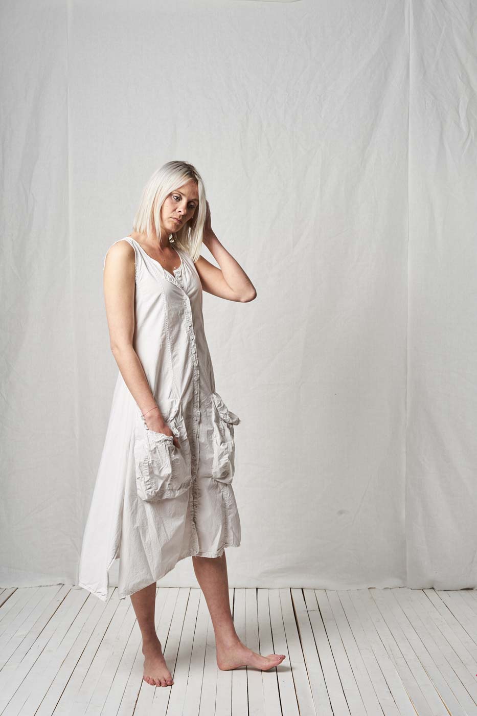 Pocket Vest Dress_Cotton Poplin