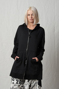 Relaxed Hoodie Coat_Cotton Sweat