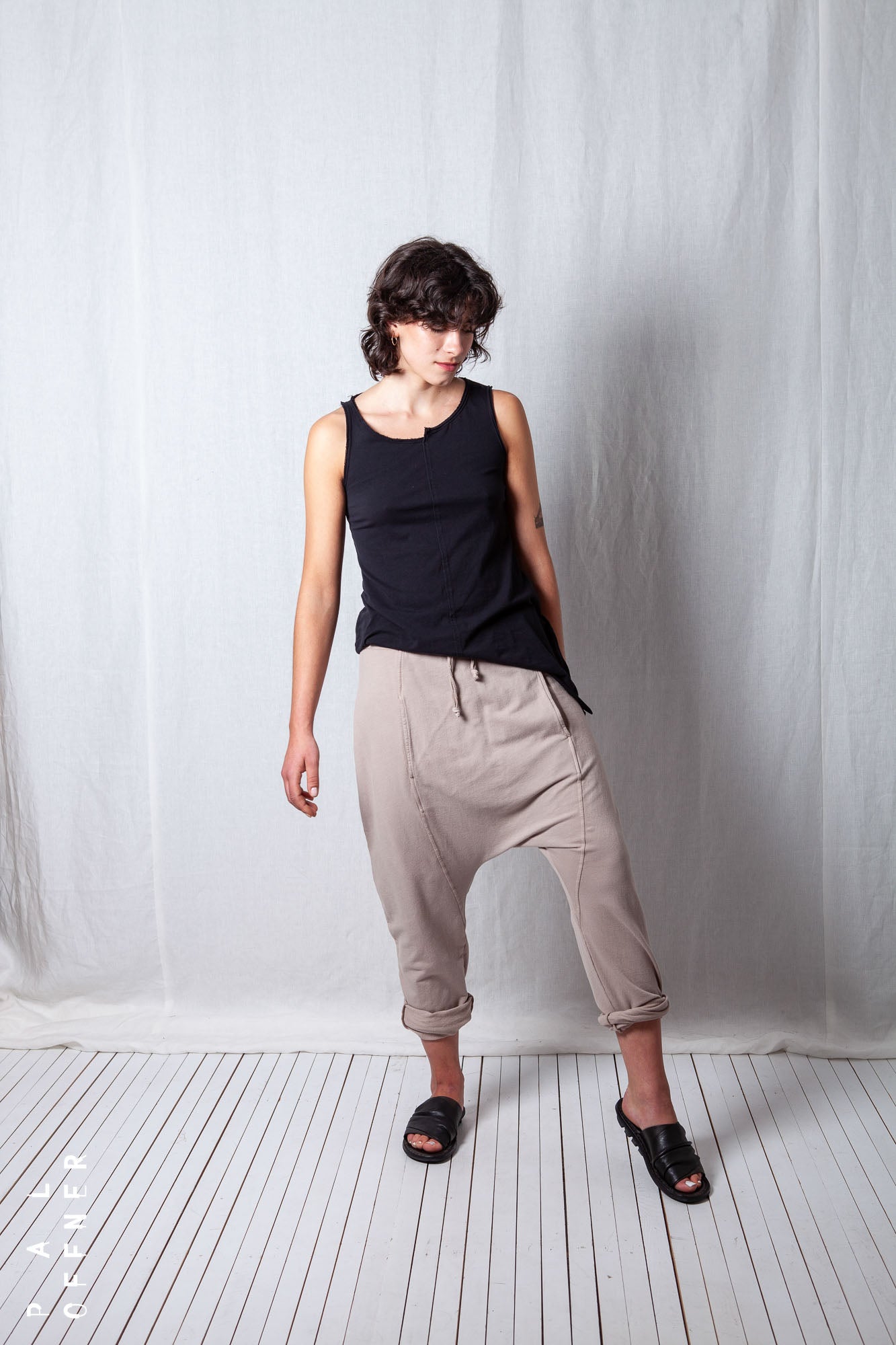 Relaxed Slim Leg Trousers_Cotton Sweat