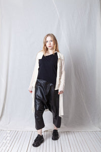 Sheer Draped Coat_Organic Cotton Mesh (GOTS)