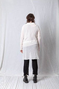 Sheer Draped Coat_Organic Cotton Mesh (GOTS)