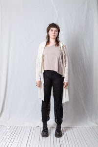 Sheer Draped Coat_Organic Cotton Mesh (GOTS)