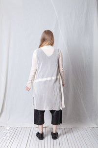 Sheer Draped Coat_Organic Cotton Mesh (GOTS)