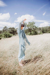 Sheer Draped Coat_Organic Cotton Mesh (GOTS)