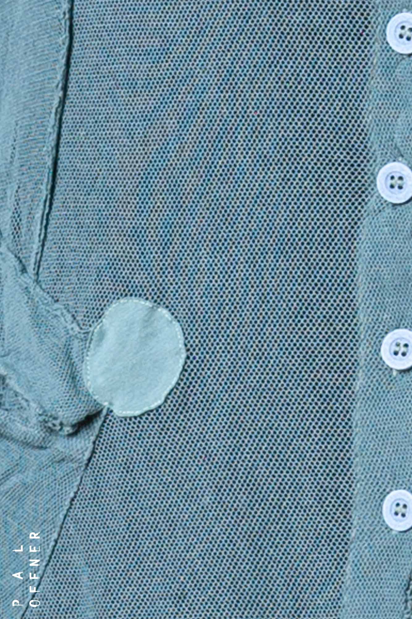 Sheer Penguin Coat Polka Dots_Organic Cotton Mesh