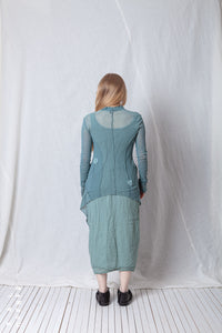Sheer Penguin Coat Polka Dots_Organic Cotton Mesh