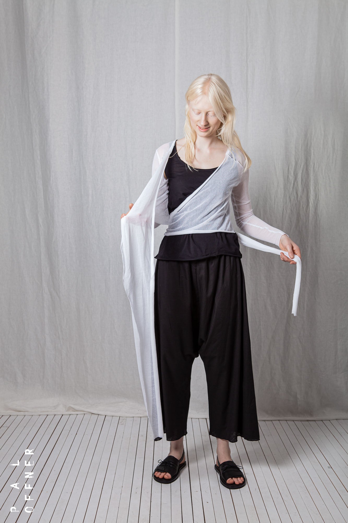 Sheer Wrap Longsleeve_Organic Cotton Mesh