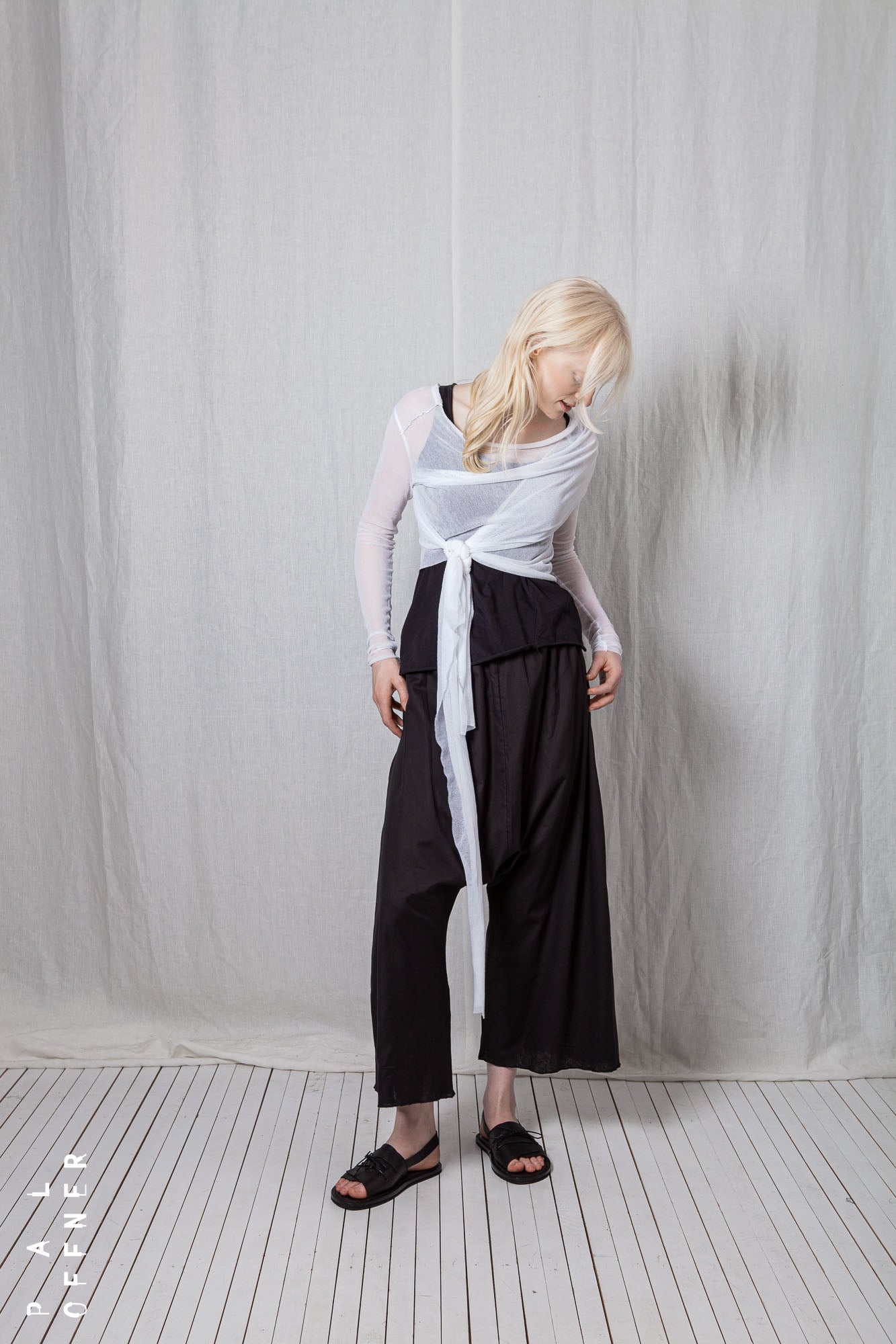 Sheer Wrap Longsleeve_Organic Cotton Mesh