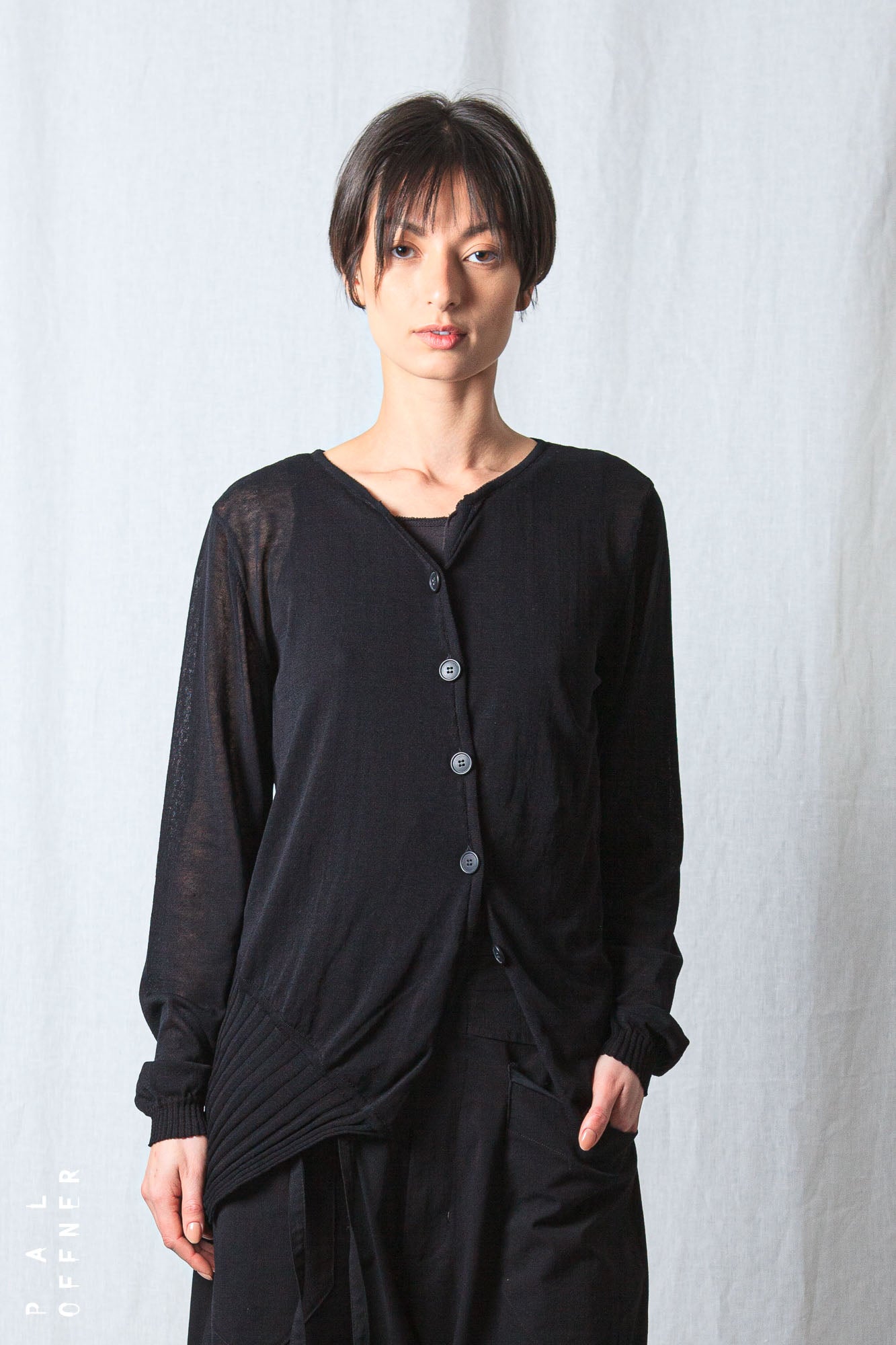 Short Loose Cardigan_Cotton Knit