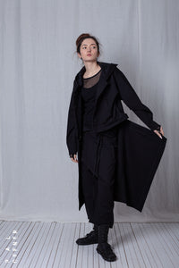 Shortenable Coat Jacket_Luxury Bi-Stretch Tricot