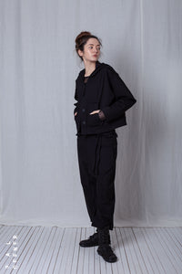 Shortenable Coat Jacket_Luxury Bi-Stretch Tricot