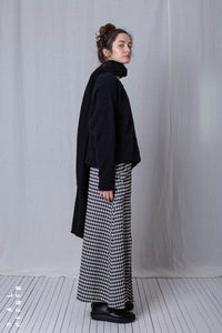 Skirt_Checked Cotton Mix