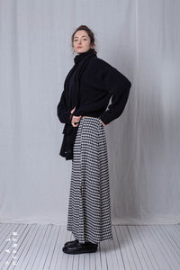 Skirt_Checked Cotton Mix