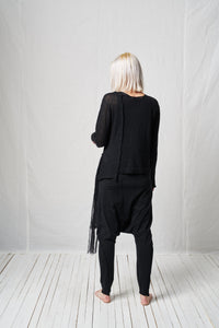 Slim Fringes Pullover_Light Mohair Alpaca Knit