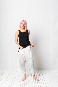 Slim Leg Extreme Low Trosuers_Crepe Marocain