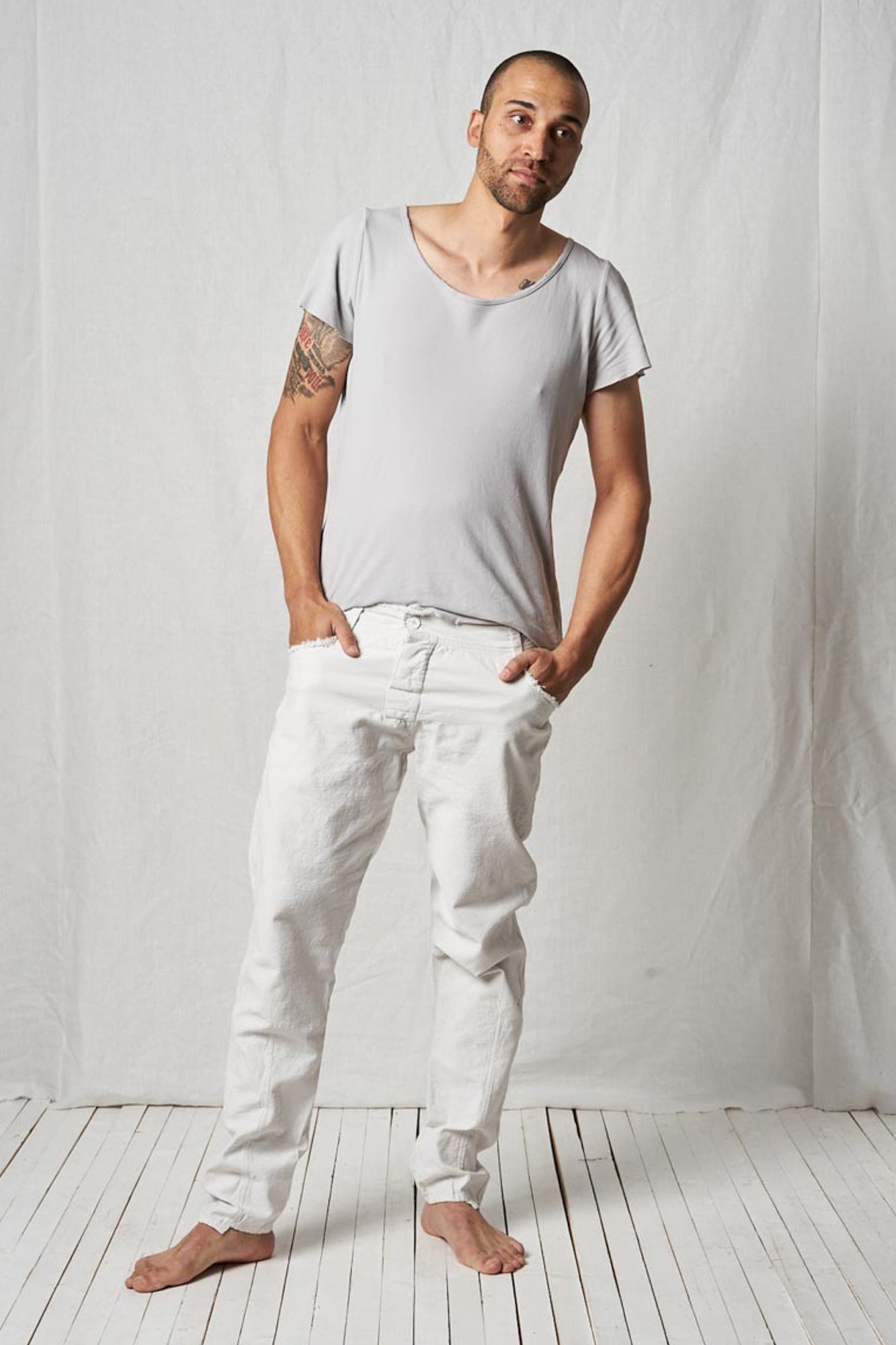Slim Trousers_Crepe Stretch