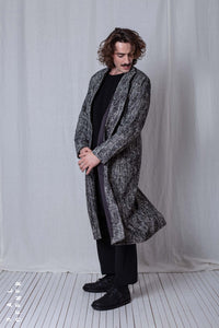 Straight Coat_Herringbone Cotton Mix