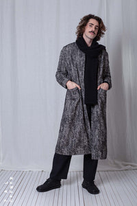 Straight Coat_Herringbone Cotton Mix