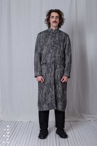 Straight Coat_Herringbone Cotton Mix