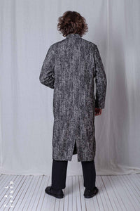 Straight Coat_Herringbone Cotton Mix