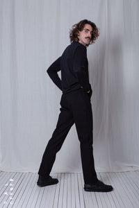 Straight Fitted Trousers_Luxury Bi-Stretch Tricot