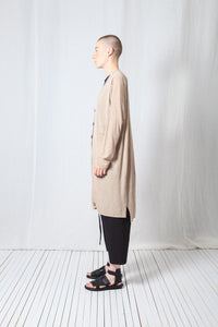 Straight Long Cardigan_Cotton Knit