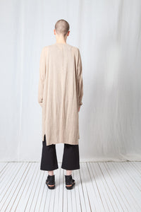 Straight Long Cardigan_Cotton Knit