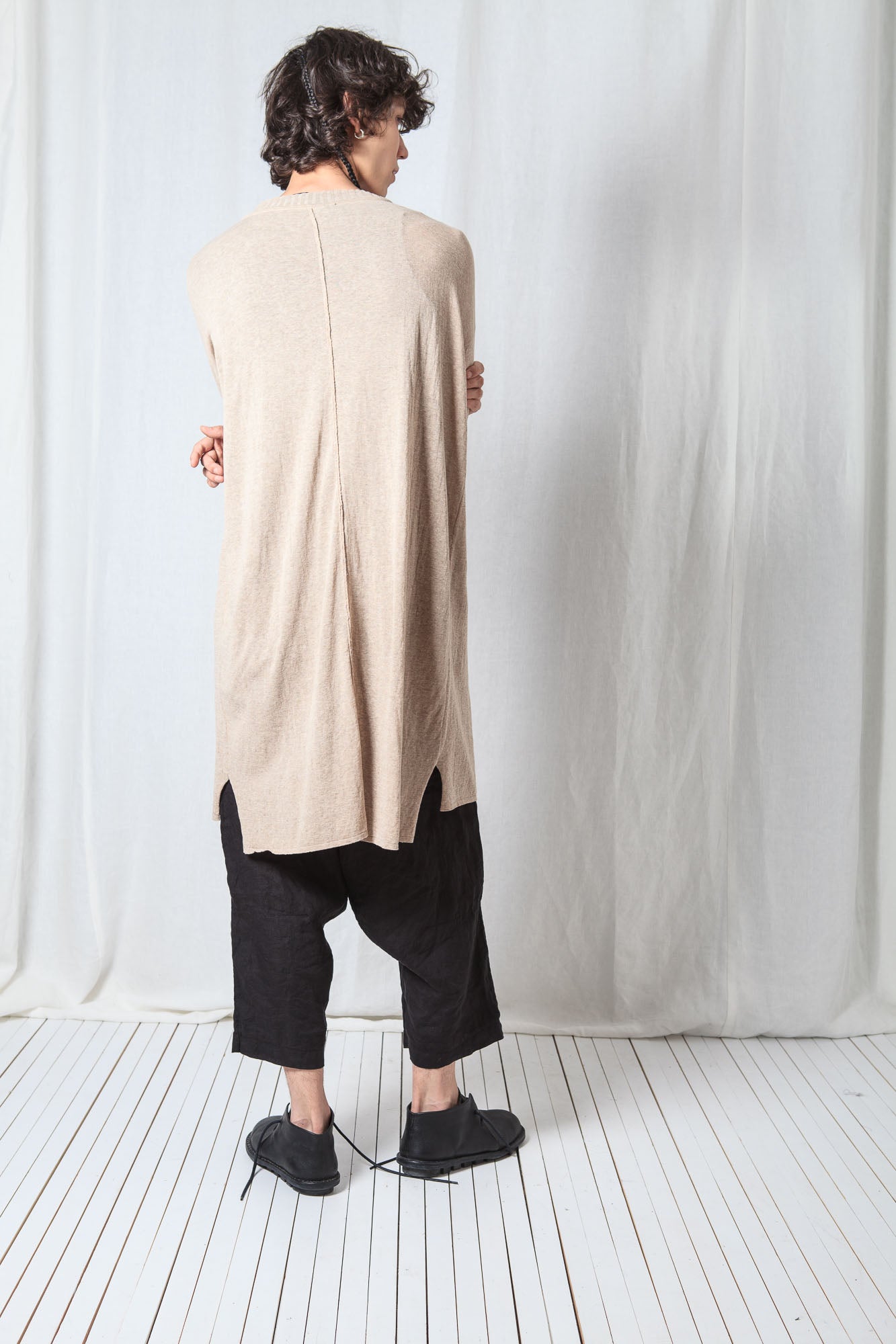 Straight Long Cardigan_Cotton Knit