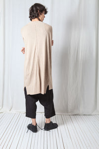 Straight Long Cardigan_Cotton Knit