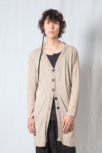 Straight Long Cardigan_Cotton Knit