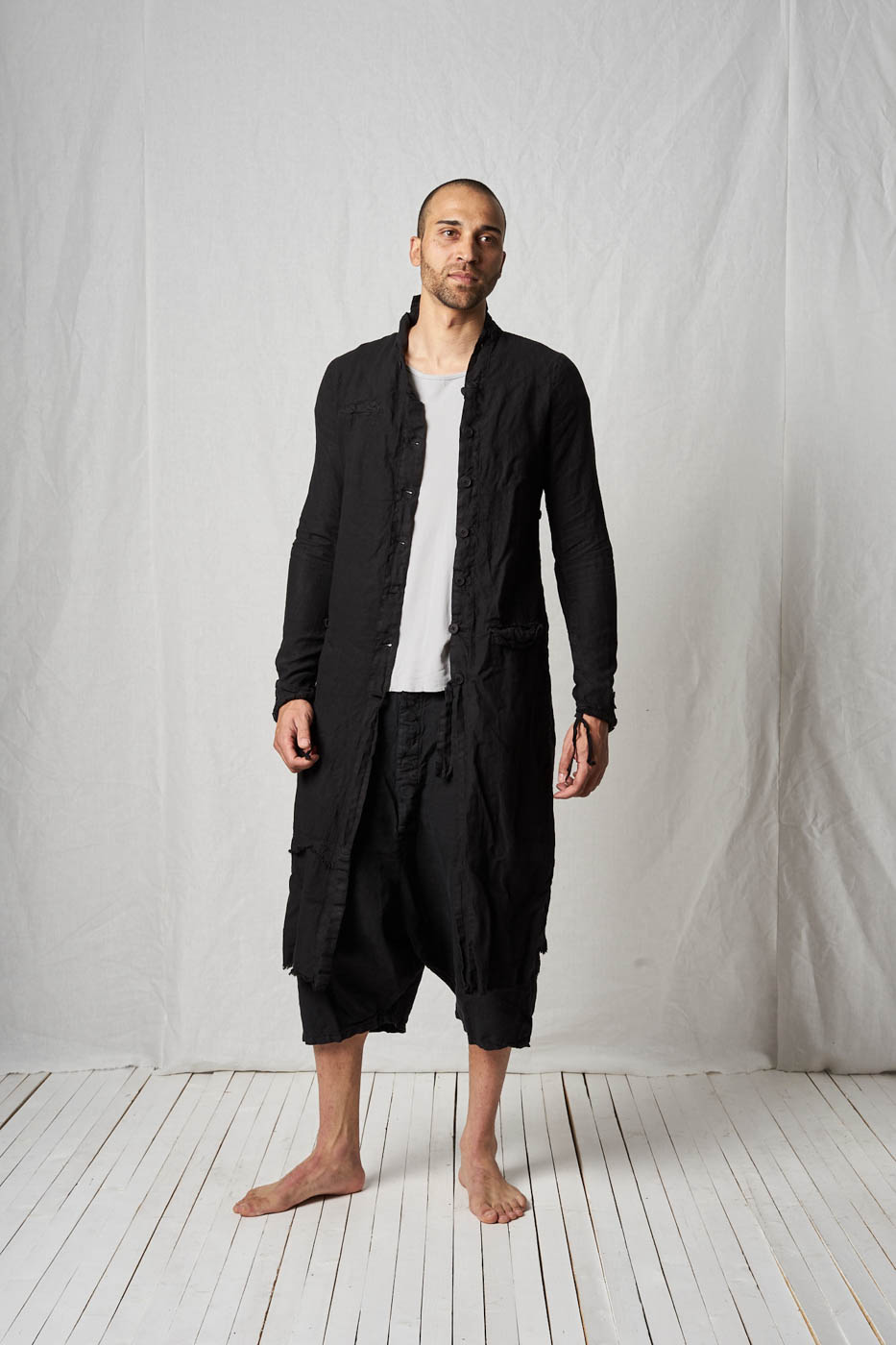 Straight Men Style Coat_Linen