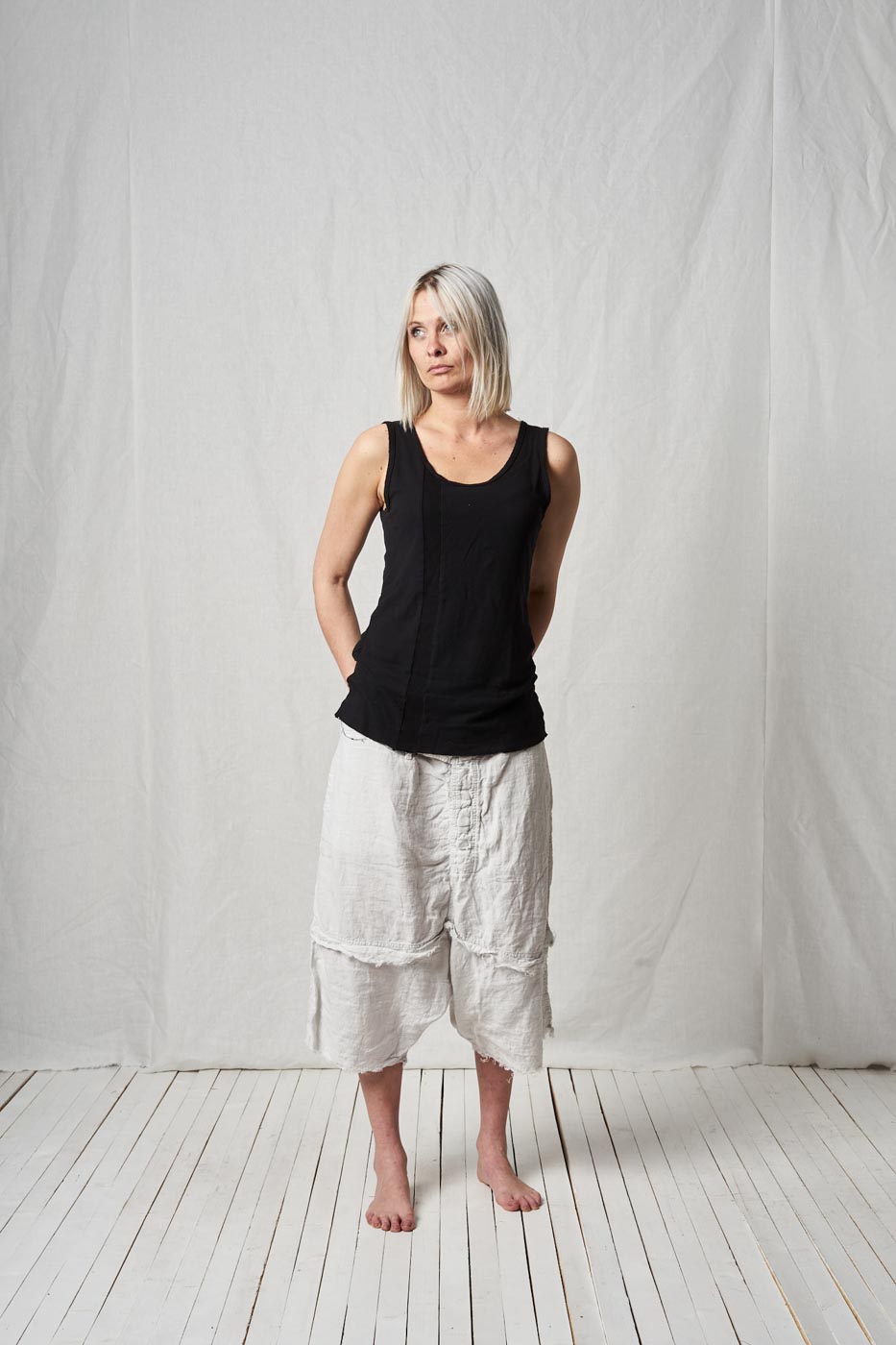 Super Low Crotch Trousers_Linen